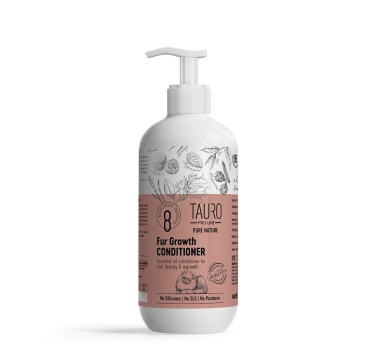 Кондиціонер для стимуляції росту шерсті собак та котів Tauro Pro Line Pure Nature Fur Growth, 400 ml
