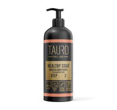 Кондиціонер для шерсті собак та котів з кератином Tauro Pro Line Healthy Coat Keratin, 1000 ml