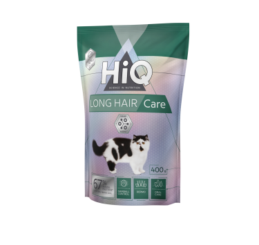 Сухий корм для дорослих довгошерстих котів HiQ LongHair care 400g