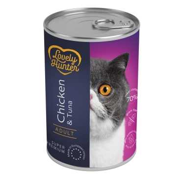 Lovely Hunter Sterilised cats Chicken &amp; Tuna Вологий корм для стерилізованих котів з куркою і тунцем, 400 г