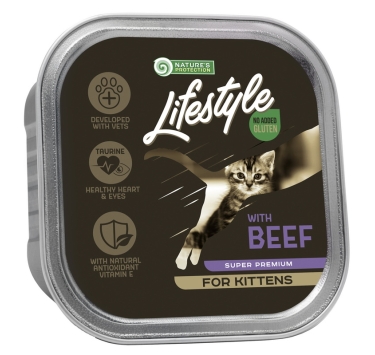 Nature's Protection Lifestyle Kitten with Beef Вологий корм для кошенят з яловичиною, 85 г