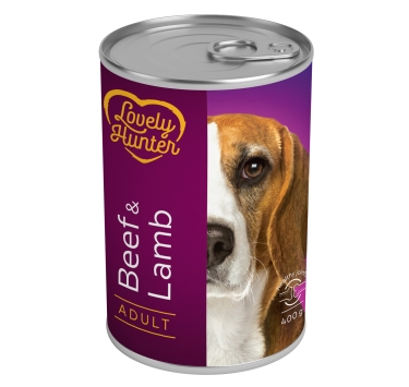 Lovely Hunter Adult Beef &amp; Lamb Вологий корм для дорослих собак з яловичиною і ягням, 400 г