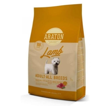 ARATON Lamb Adult All Breeds Сухий корм з ягням для дорослих собак всіх порід 3 кг