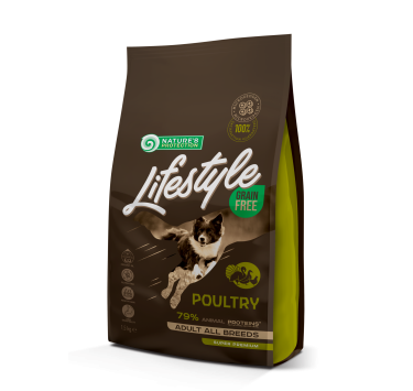 Сухий беззерновий корм для собак всіх порід з птицею Nature's Protection Lifestyle 1.5 кг