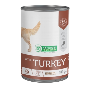 Nature's Protection Adult Turkey Вологий корм для собак з індичкою, 400 г