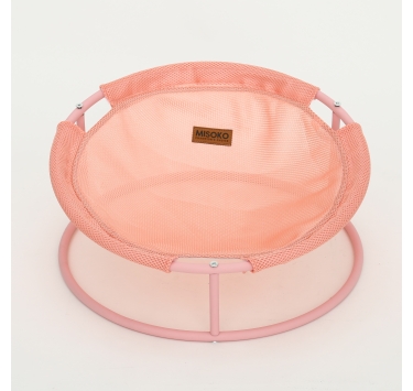 Складаний лежак для домашніх тварин MISOKO Pet bed round, 45x45x22 cm, pink