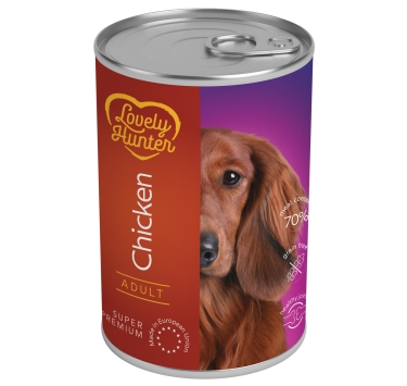 Lovely Hunter Adult Chicken Вологий корм для дорослих собак з куркою, 400 г