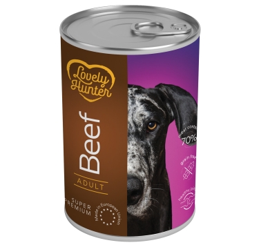 Lovely Hunter Adult Beef Вологий корм для дорослих собак з яловичиною, 400 г