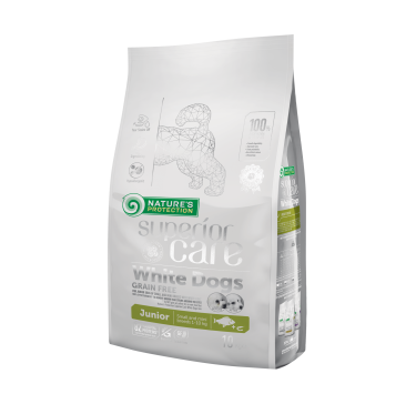 Nature's Protection Superior Care White Dogs Grain Free White Fish Junior Small Breeds Сухий беззерновий корм для юніорів малих порід з білою рибою, 10 кг
