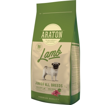 ARATON Lamb Junior All Breeds Сухий корм з ягням і рисом  для юніорів всіх порід 15 кг