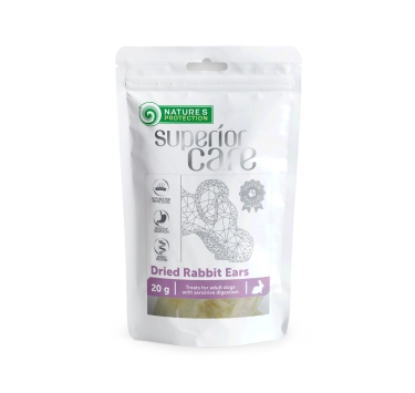 Ласощі для собак, сушені кролячі вуха, Nature's Protection Superior Care Snacks For Dogs Dried Rabbit Ears 20г