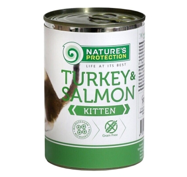 Вологий корм для кошенят з індичкою та лососем Nature's Protection Kitten Turkey&amp;Salmon 400г