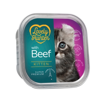 Lovely Hunter Kitten Beef Вологий корм для кошенят з яловичиною, 85 г