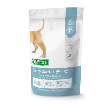 Nature's Protection Puppy starter All Breeds Сухий корм для цуценят усіх порід з лососем, 500 г