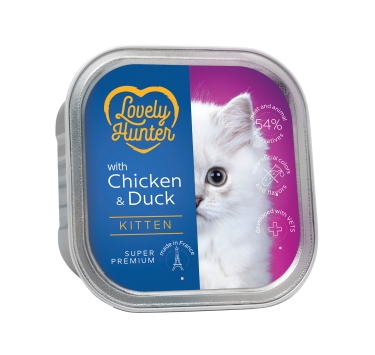 Lovely Hunter Kitten Chicken &amp; Duck Вологий корм для кошенят з куркою і качкою, 85 г