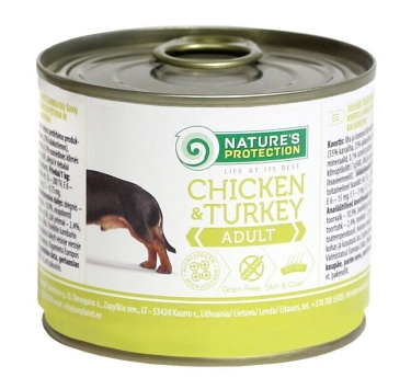 Nature's Protection Adult Chicken &amp; Turkey Вологий корм для собак з куркою та індичкою, 200 г