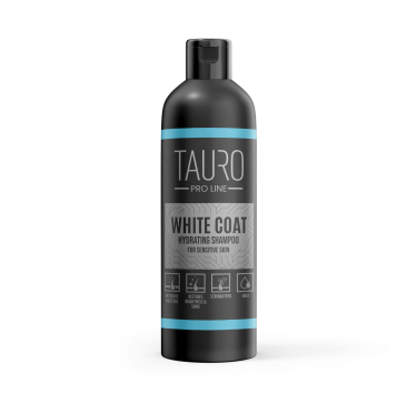 Зволожувальний шампунь для собак і котів з білою шерстю Tauro Pro Line White Coat Hydrating Shampoo 250 мл
