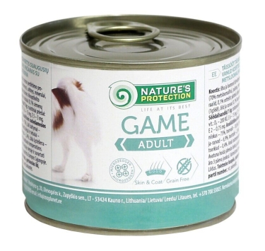 Nature's Protection Adult Game Вологий корм для собак з дичиною, 200 г