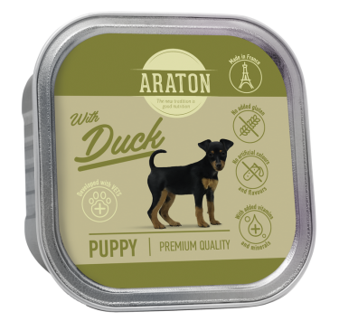 ARATON Puppy with Duck Вологий корм для цуценят з качкою 150 г