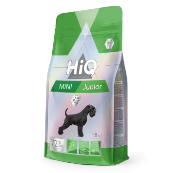 Сухий корм для цуценят та молодих собак малих порід HiQ Mini Junior 1,8кг