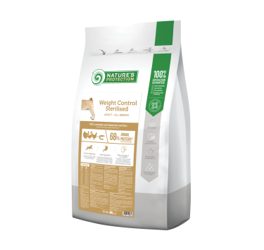 Nature's Protection Weight Control Sterilised Adult All Breeds Сухий корм для дорослих собак схильних до повноти, після стерилізації, 12 кг