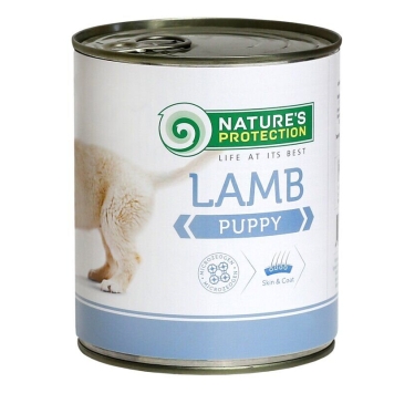 Вологий корм для цуценят всіх порід з ягнятиною Nature's Protection Puppy Lamb 400г