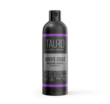 Живильний шампунь для собак і котів з білою шерстю Tauro Pro Line White Coat Nourishing Shampoo 250 мл