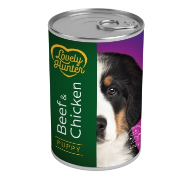 Lovely Hunter Puppy Beef &amp; Chicken Вологий корм для цуценят з яловичиною і куркою, 400 г