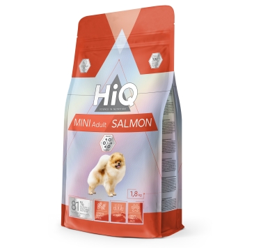 Сухий корм для дорослих собак малих порід HiQ Mini Adult Salmon 1.8kg