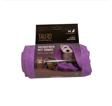Рушник для домашніх тварин з мікрофібри Tauro Pro Line, purple 60*90 cm