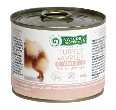 Nature's Protection Adult Small BreedsTurkey &amp; Apples Вологий корм для собак малих порід з індичкою і яблуками, 200 г
