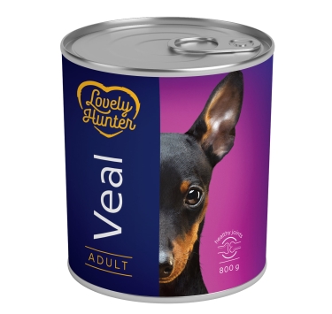 Lovely Hunter Adult Veal Вологий корм для дорослих собак з телятиною, 800 г