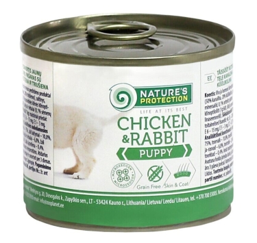 Nature's Protection Puppy Chicken &amp; Rabbit Вологий корм для цуценят з куркою і кроликом, 200 г