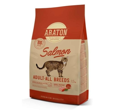 ARATON Salmon Adult All Breeds Сухий корм з лососем для дорослих котів 1,5 кг