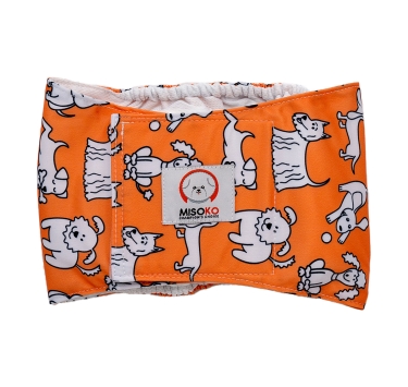 MISOKO Багаторазовий підгузок для кобелів, XS (цуценята), coral