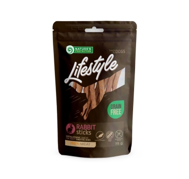 Ласощі для собак, стіки з кролика, Nature's Protection Lifestyle snacks for dogs, rabbit sticks, 75г