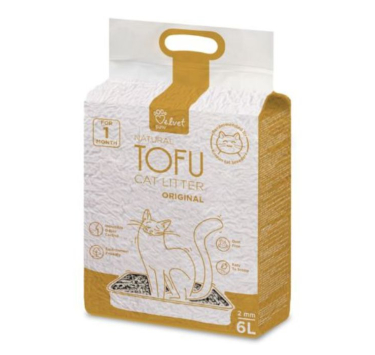 Наповнювач для котячих туалетів Velvet Paw TOFU Original, 6л/2,6 кг