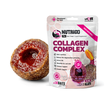 LK Baits Pet Nutrigo Collagen Complex S-M Функціональні ласощі для собак середніх порід з колагеном (Ø 20 мм), 170 г