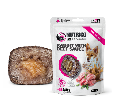 LK Baits Pet Nutrigo Treat Rabbit Функціональні ласощі для собак з кроликом та яловичим соусом (Ø 12 мм), 150 г