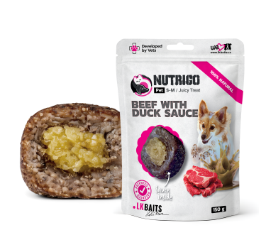 LK Baits Pet Nutrigo Treat Veal Функціональні ласощі для собак з телятиною та качиним соусом (Ø 12 мм), 150 г