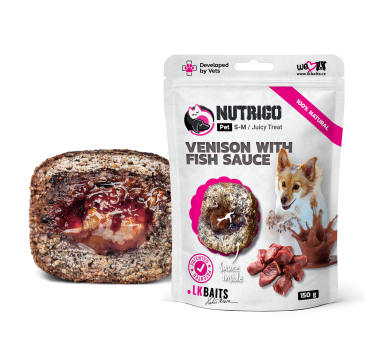 LK Baits Pet Nutrigo Treat Game Функціональні ласощі для собак з дичиною та рибним соусом (Ø 12 мм), 150 г