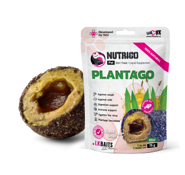 LK Baits Pet Nutrigo Plantago Mini Функціональні ласощі для собак дрібних порід з сиропом подорожника (Ø 15 мм), 75 г