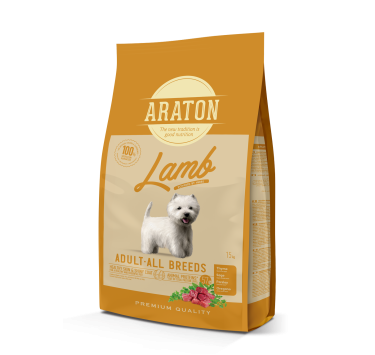 Повноцінний сухий корм для дорослих собак з ягнятиною ARATON LAMB Adult All Breeds 15кг