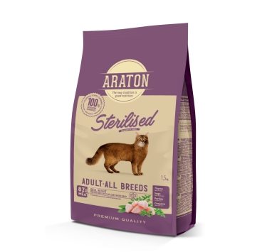 ARATON Sterilised Adult All Breeds Сухий корм для стерилізованих котів 1,5 кг