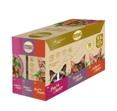 ARATON Cats Set Adult Сет вологого корму для дорослих котів, 12x85 г