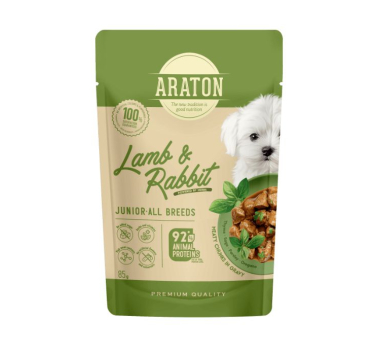 ARATON Junior with Lamb and Rabbit Вологий корм для юніорів з ягням і кроликом, 85 г