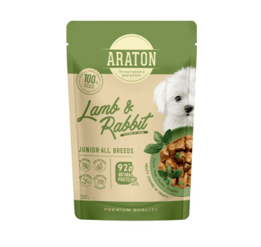 ARATON Junior with Lamb and Rabbit Вологий корм для юніорів з ягням і кроликом, 500 г