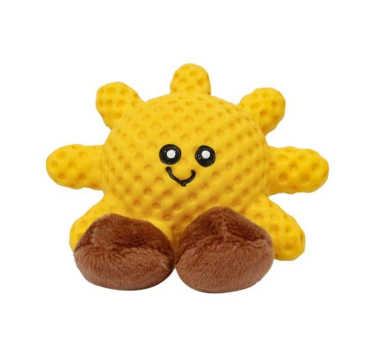 MISOKO Іграшка для собак сонце, латекс, жовте, 9 см