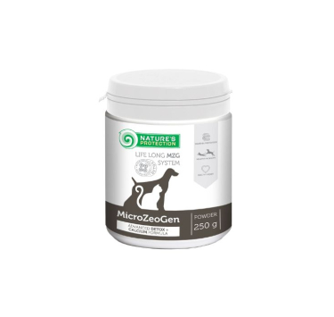 Кормова добавка для собак та котів з кальцієм Nature's Protection MicroZeoGen, 250 г