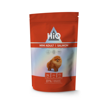 Сухий корм для дорослих собак малих порід HiQ Mini Adult Salmon 400g